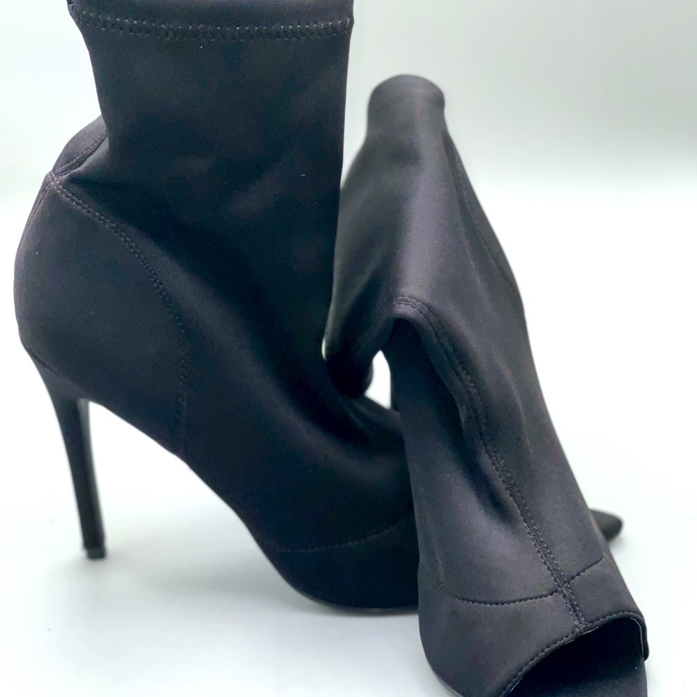 Open Toe Spandex Booties